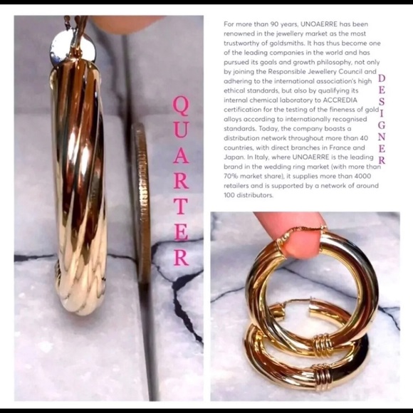 14KT DESIGNER X-LG HOOPS ~ BUTTERY RICH SOLID LUSTROUS YELLOW GOLD EARRINGS - Picture 7 of 12